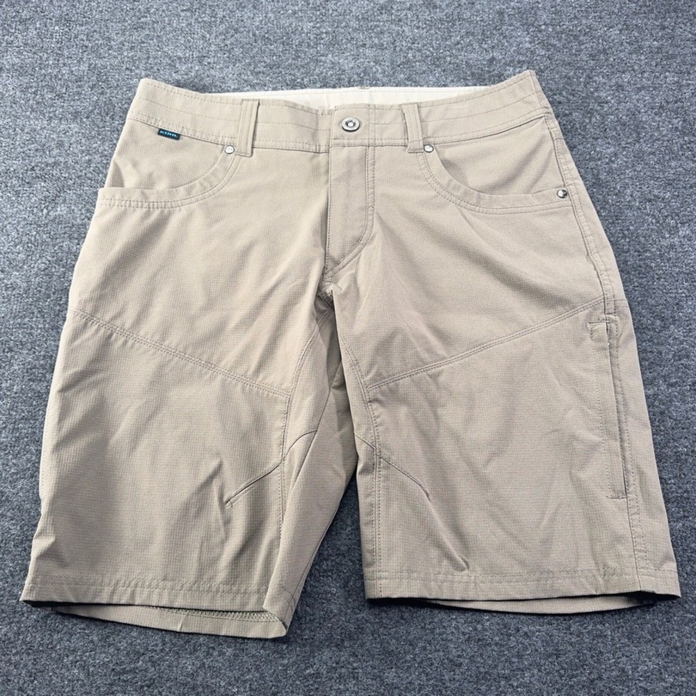 KUHL Silencr Shorts Mens 33 Khaki Tan Ripstop Hiking Outdoor Cargo Style 5230